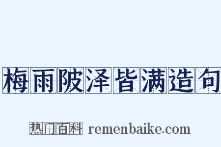 梅雨陂泽皆满造句是什么意思的图片